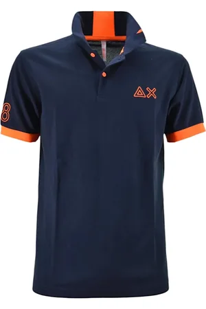 sun68 Top, Herre, Blå, 2XL, Bomuld, Kortærmet bomuldspolo