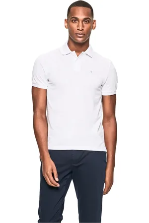 Hackett Top, Herre, Hvid, M, Bomuld, Hvid Logo Polo Slim Fit