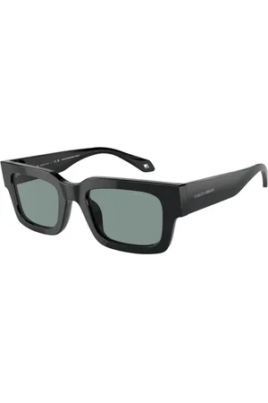 Giorgio Armani Tilbehør, unisex, Sort, 52 MM, Vintage Blå Grå Solbriller Ar8184U