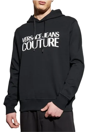 VERSACE Sweathshirts & Hoodies, Herre, Sort, M, Bomuld, Elegant hættetrøje 78Gaie05 Cf00E