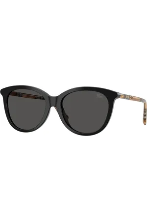 Burberry Tilbehør, Dame, Sort, 55 MM, Uld, Stilfulde solbriller i sort nuance