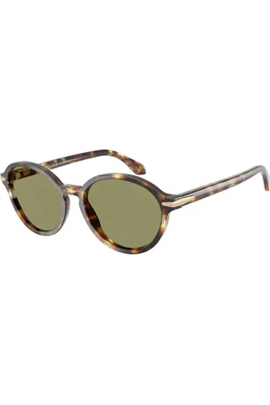 Giorgio Armani Tilbehør, Dame, Brun, 53 MM, Uld, Stilfulde solbriller Ar8237 i blå
