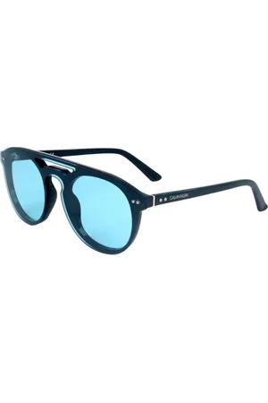 Calvin Klein Tilbehør, unisex, Blå, 64 MM, Blå Unisex Plast Solbriller Ck19500S