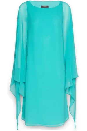Elena Miro Kjole, Dame, Grøn, 6XL, Elegant kjole med kappe