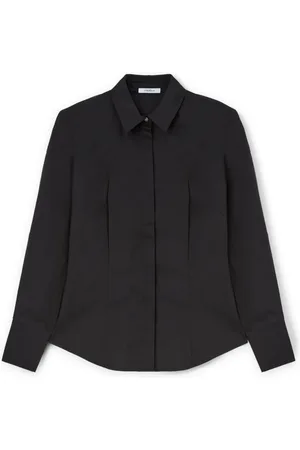 Motivi Bluser & Skjorter, Dame, Sort, M, Bomuld, Skjortebluse i poplin