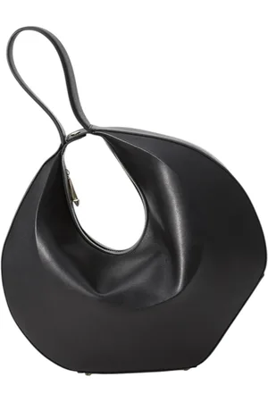 Patrizia Pepe Taske, Dame, Sort, ONE SIZE, Uld, Læder skuldertaske med frontlogo