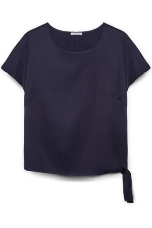 Fiorella rubino Bluser & Skjorter, Dame, Blå, 3XL, Bluse med Lenzing™ Ecovero™ Viskose med knude
