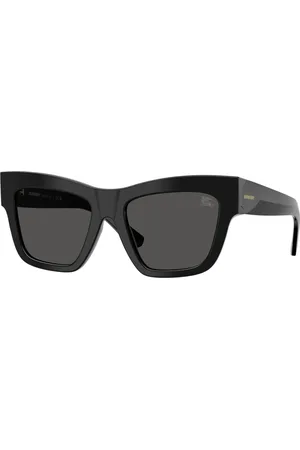 Burberry Tilbehør, Dame, Sort, 53 MM, Uld, Stilfulde solbriller med sorte rammer