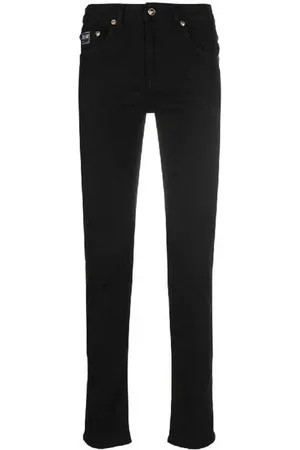 VERSACE Jeans, Herre, Sort, W47, Bomuld, Ikoniske Futuristiske Herrebukser