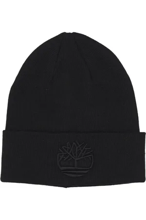 Timberland Tilbehør, Herre, Sort, ONE SIZE, Uld, Sort 3D Broderi Beanie