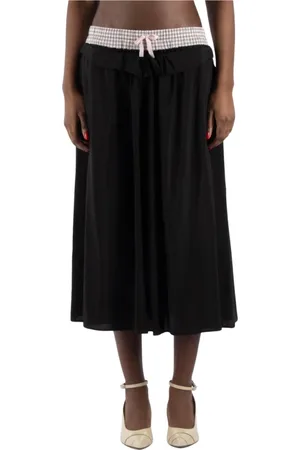 Maison Margiela Nederdel, Dame, Sort, XS, Bomuld, Sort Bomuld Nederdel Nederdel