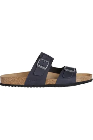 Geox Sko, Herre, Blå, 43 EU, Behagelige Slip-On Sandaler til Kvinder
