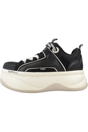 Buffalo Sko, Dame, Sort, 41 EU, Platform Sneakers i Sølv