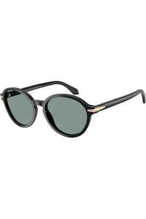 Giorgio Armani Tilbehør, Dame, Sort, 53 MM, Uld, Stilfulde solbriller Ar8237 i blå
