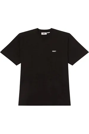 Obey Top, Herre, Sort, S, Bomuld, Fedt Logo T-shirt Kortærmet