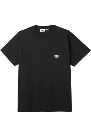 Obey Top, Herre, Sort, S, Bomuld, Logo Lomme T-shirt Kortærmet