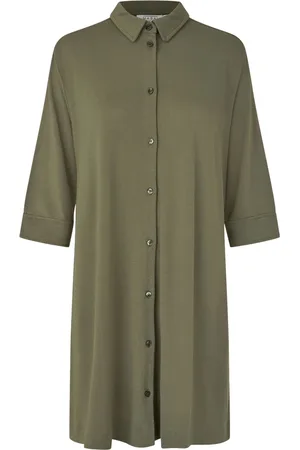 Masai Bluser & Skjorter, Dame, Grøn, L, Polyester, Grøn Jersey Skjorte Maieina Stil