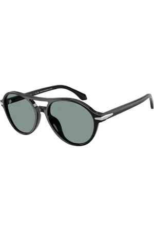 Giorgio Armani Tilbehør, Herre, Sort, 55 MM, Uld, Stilfulde solbriller Ar8236U