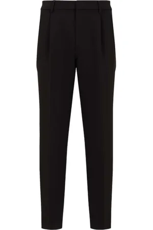 Emporio Armani Bukser, Herre, Sort, XL, Polyester, Herre Polyester Blandings Logo Bukser