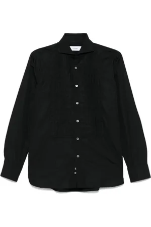 LARDINI Skjorte, Herre, Sort, XL, Sort Skjorte til Mænd