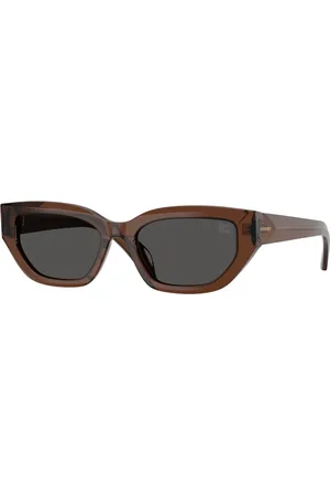 Burberry Tilbehør, Dame, Brun, 54 MM, Uld, Stilfulde solbriller i mørkeblå