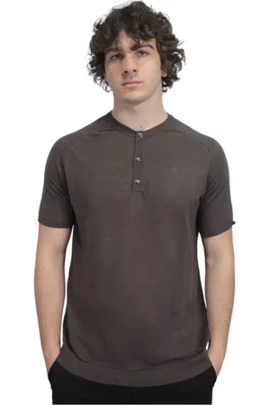 Liu Jo Top, Herre, Brun, 2XL, Bomuld, Bomuld Linned T-shirt med Crew Neck