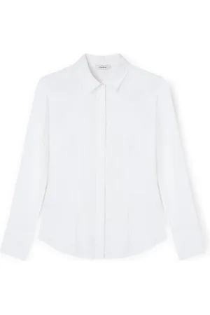 Motivi Bluser & Skjorter, Dame, Hvid, M, Bomuld, Skjortebluse i poplin