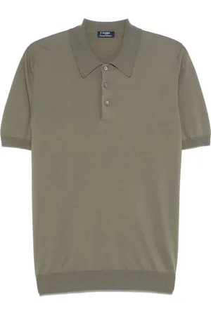 BARBA Top, Herre, Grøn, 2XL, Linned, Linned polo skjorte lavet i Italien