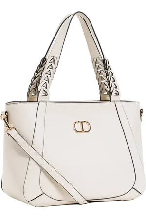 Twin-Set Taske, Dame, Hvid, ONE SIZE, Uld, Hvid Shopper Taske Stilfuld og Praktisk