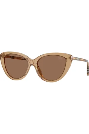 Burberry Tilbehør, Dame, , 55 MM, Uld, Stilfulde solbriller i blå nuance