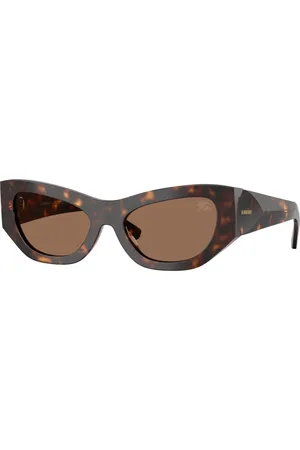 Burberry Tilbehør, Dame, Brun, 54 MM, Uld, Stilfulde solbriller i brun nuance