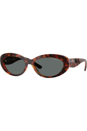 vogue Tilbehør, Dame, Brun, 55 MM, Uld, Stilfulde solbriller i sort