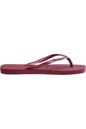 Havaianas Sko, Dame, Rød, 37 EU, Uld, Square Logo Metallic Flipflops