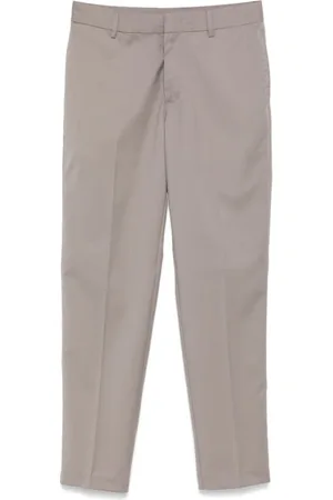 Emporio Armani Bukser, Herre, Grå, XL, Duegrå Bukser med Skjult Lukning