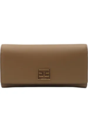Elisabetta Franchi Tilbehør, Dame, Brun, ONE SIZE, Uld, Brun Pung med Blank Tekstur