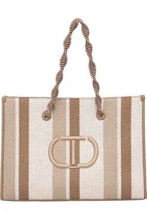 Twin-Set Taske, Dame, , ONE SIZE, Læder, Faux læder håndtaske med frontlogo