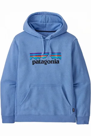 Patagonia Sweathshirts & Hoodies, Herre, Blå, S, Bomuld, Logo hættetrøje i stof