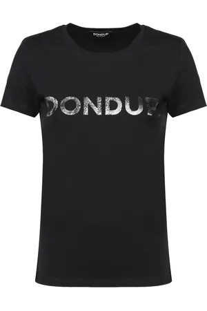 Dondup Top, Dame, Sort, XS, Bomuld, Sort Bomuld T-shirt til Kvinder