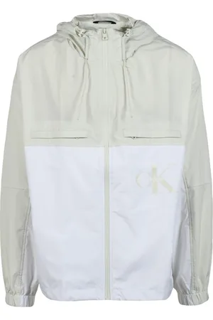 Calvin Klein Jakke, Herre, Hvid, L, Polyester, Nylonjakke med polyesterforing