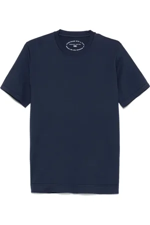 FEDELI Top, Herre, Blå, 3XL, Bomuld, Bomuld T-shirt Made in Italy