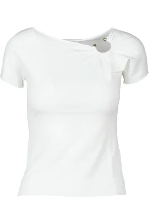 MARELLA Top, Dame, Hvid, M, Polyester, Strækbart Striktop