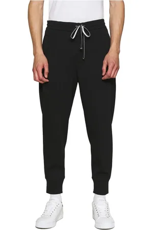 Emporio Armani Bukser, Herre, Sort, XL, Bomuld, Bomuld Herre Joggers med Elastisk Talje