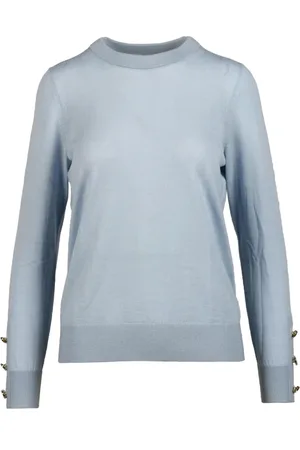 Michael Kors Strik, Dame, Blå, S, Uld, Merino uld sweater