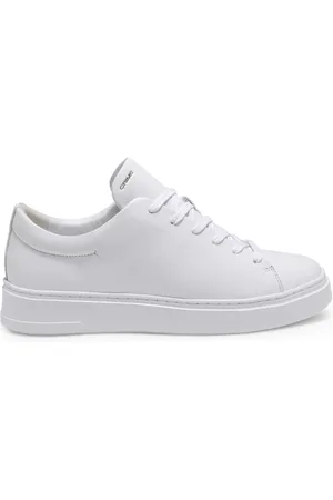 Crime london Sko, Herre, Hvid, 44 EU, Læder, Hvide lædersneakers med italiensk håndværk