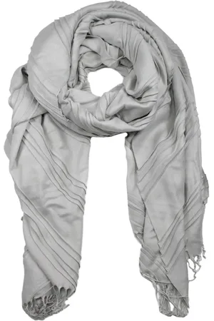 Emporio Armani Tilbehør, Dame, Grå, ONE SIZE, Polyester, Flosset Viskose Polyester Tørklæde
