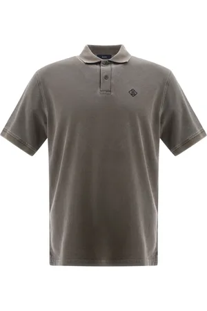 HERNO Top, Herre, Grøn, M, Bomuld, Vintage Pigment Dye Pique Polo
