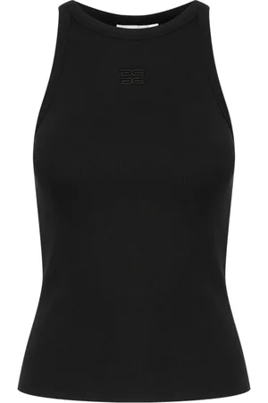 Gestuz Top, Dame, Sort, M, Sort Logo Tank Top Slim-fit