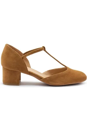 Frau Sko, Dame, Brun, 37 EU, Suede, Suede T-bar Pump Sko