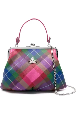 Vivienne Westwood Taske, Dame, Flerfarvet, ONE SIZE, Uld, Multifarvet Tartan Check Print Skuldertaske