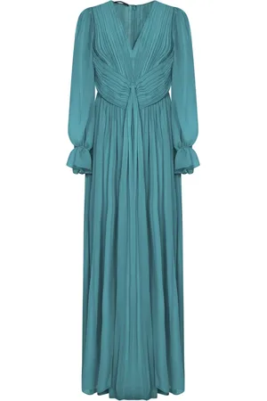 Alberta Ferretti Kjole, Dame, Grøn, XS, Chiffon, Maxi dag kjole
